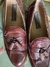 Stacy Adams Cognac Brown Snake Leather Tassel Loafers 9M  ABTUC — photo 5