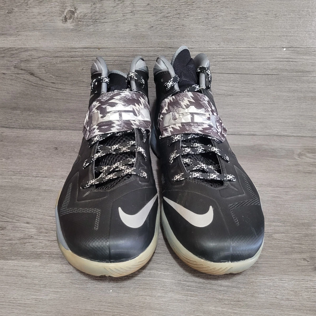 Nike Zoom LeBron Soldier 7 VII Wolf Gray Black White Men s 14