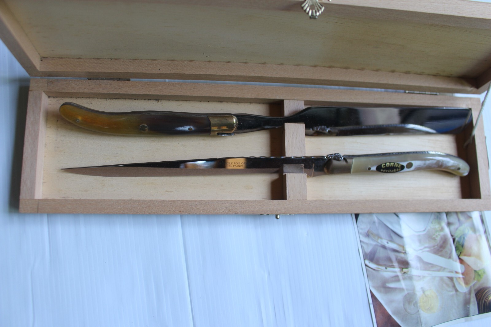 Cadeau Gastronomie : Coffret Laguiole Claude Dozorme Foie Gras Corne
