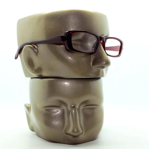 Reading Glasses Chunky Bold Full Burgundy Wine Glossy Square Frame +1.50 Lens - Picture 2 of 4