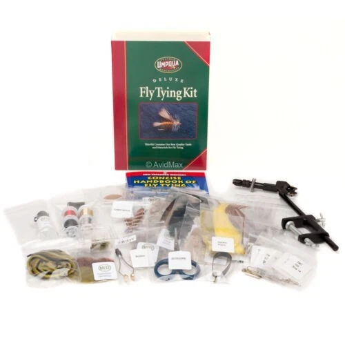 Umpqua Deluxe Fly Tying Kit Fly Fishing w/ Tools, Materials, Hooks, Vise, Instr. - Image 2 of 2