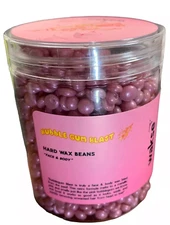 Wakse Bubble Gum Blast Hard Wax Beans for Face & Body 4.8oz Metallic Pink