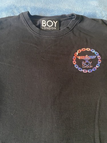 Boy London Eagle Double Sided Sweatshirt Black Adult Sz XS 21in W By 22 In L - Picture 4 of 16