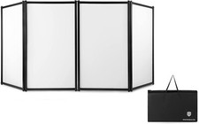 PRORECK DJ Foldable Facade Portable Booth Panels 4 Detachable Black Metal