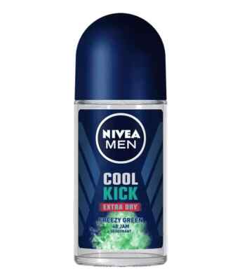 Nivea Men Roll On Deodorant Cool Kick Extra Dry Freezy Green
