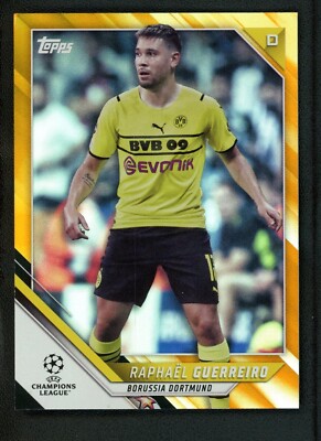 2022 RAPHAEL GUERREIRO 18/25 topps chrome uefa champions league orange