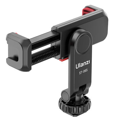 Ulanzi ST-06S Phone Holder 360° Rotatable Clamp Tripod Mount W/ Cold Shoe 1/4''