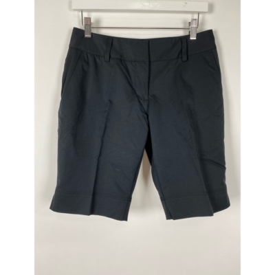 Adidas Womens Climalite Golf Shorts Black Pockets Mid Rise Zip Bermuda New