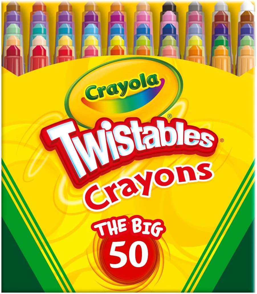 Crayola Mini Twistables Crayons for Kids (50Ct) Stocking Stuffers & Holiday Gift