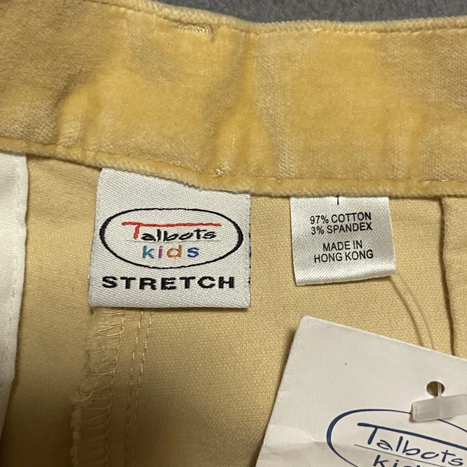 Pantalones Talbots Niños Niñas 1PT Beige Elastizados Sin Cortar Pana Pierna Recta Nuevos con Etiquetas De Colección Foto 3 de 4