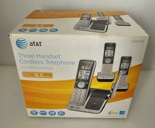 New AT&T Three Handset Cordless Telephone Set With Caller ID, CL81301