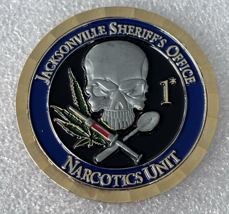 Old Rare Jacksonville Sheriff’s Office Narcotics Unit Florida Drug Police Coin