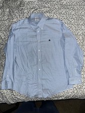 Brooks Brothers Shirt Mens XL Regent Blue Button Down Long Sleeve Supima Cotton