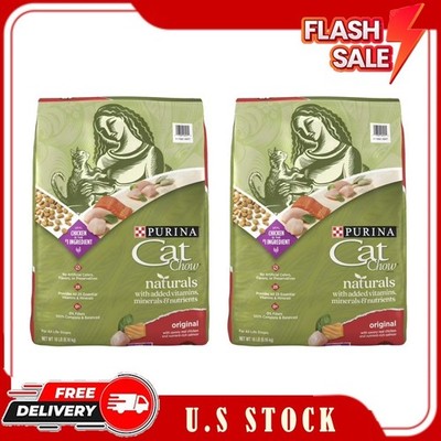2 Pack Purina Cat Chow Naturals, Dry Cat Food, Chicken & Salmon, 18 lb Bag