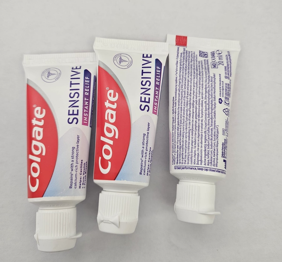 Colgate Sensitive Instant Relief Travel Pocket Size Toothpaste 3 x20ml ...