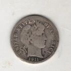 1911-D BARBER DIME 10¢ DENVER MINT 90% SILVER COIN UNITED STATES AMERICA