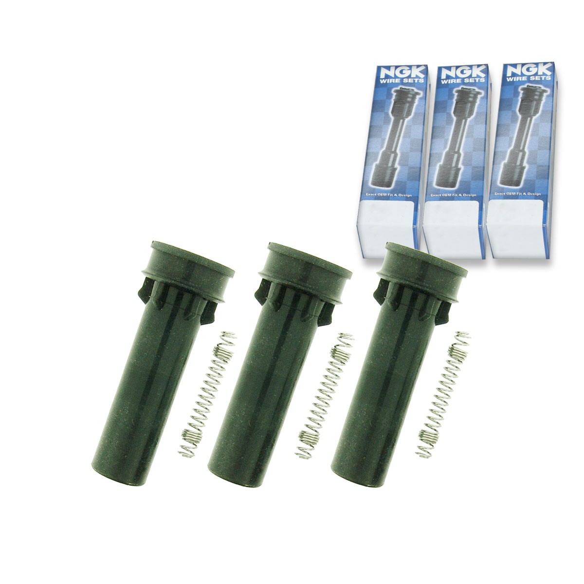 3 pcs NGK Ignition Coil Boot for 2009 Mitsubishi Raider 3.7L V6 - Direct ge