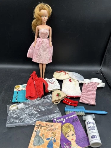 Vintage Tressy Doll Lot American Character Clothes Accessories Pins And Books.ML