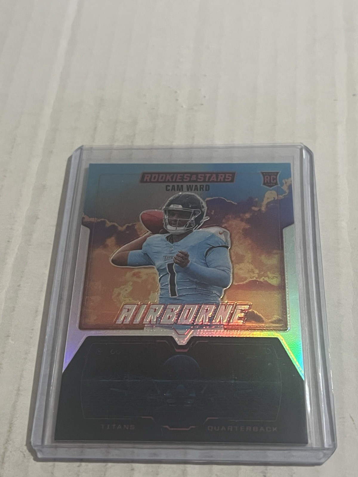 2025 Panini Rookies & Stars Cam Ward RC Rookie Airborne Silver Prizm Titans