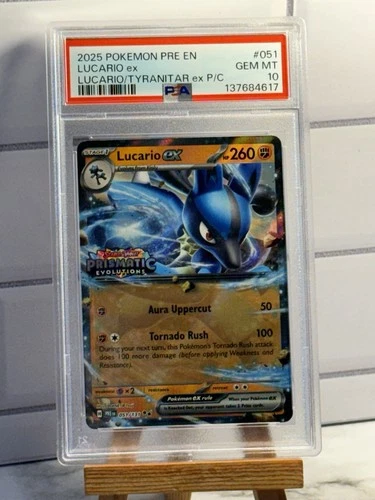 Pokemon Lucario EX 051/131 Holo Stamped Prismatic Evolutions Promo GEM PSA 10