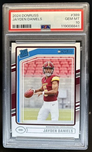 2024 Panini Donruss Jayden Daniels RC Rated #389 Commanders PSA 10 Rookie