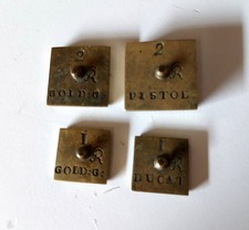 4 M&uuml;nzgewichte - Eichmarke -  GR = " George III Rex " - Hannover ( 1760 - 1820)