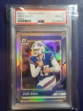 PSA 10! Pop 15! 2024 Panini Donruss Optic - Josh Allen #19 Holo Prizm