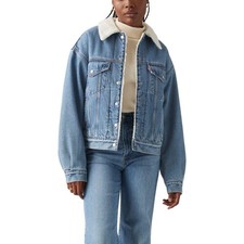 Levi's Women's 90S Sherpa Trucker Jacket Standard And Plus , New Inner