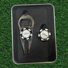 "Titties" Golf Ball Marker Kit   Divot Tool, Magnetic Hat Clip, 2 Ball Markers