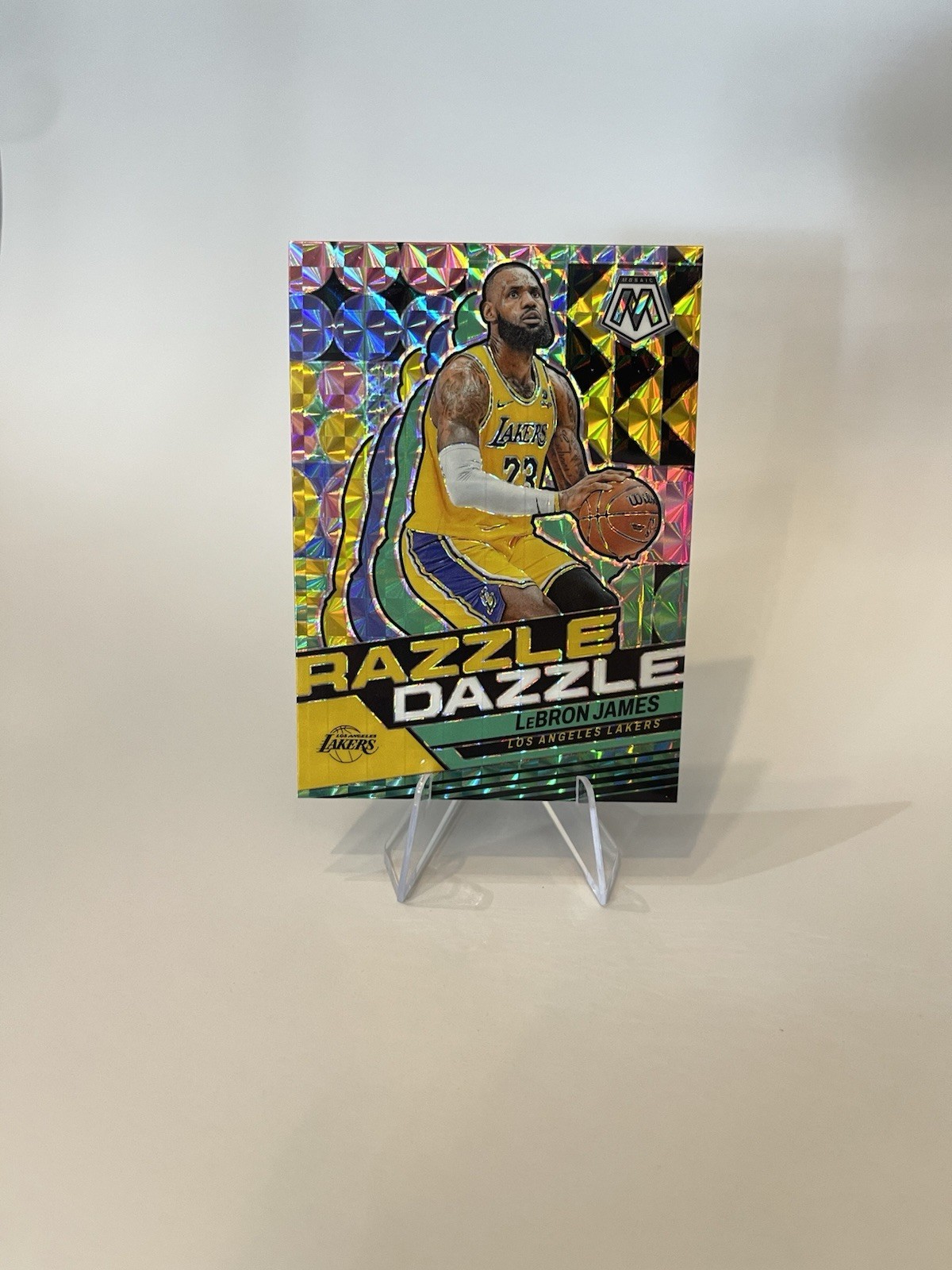 LeBron James #12 RAZZLE DAZZLE PRIZM 2023 Panini Mosaic
