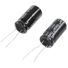 Radial Electrolytic Capacitor 50 V 1000 U F 105 C 25 x 13 mm - Black 42530
