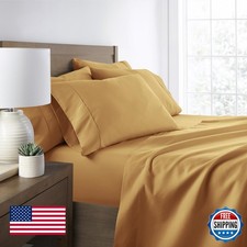 Linen Market 6 Piece Sheet Set Gold Twin