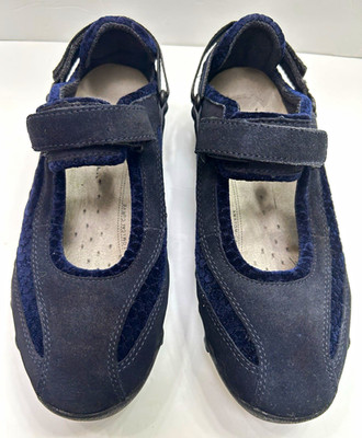 Allrounder Blue Hook & Loop Low Top Athletic Sneaker Rubber Outsole 18152 Sz 8