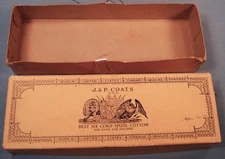 J & P Coats Thread Box and 13 Spools of Thread.
