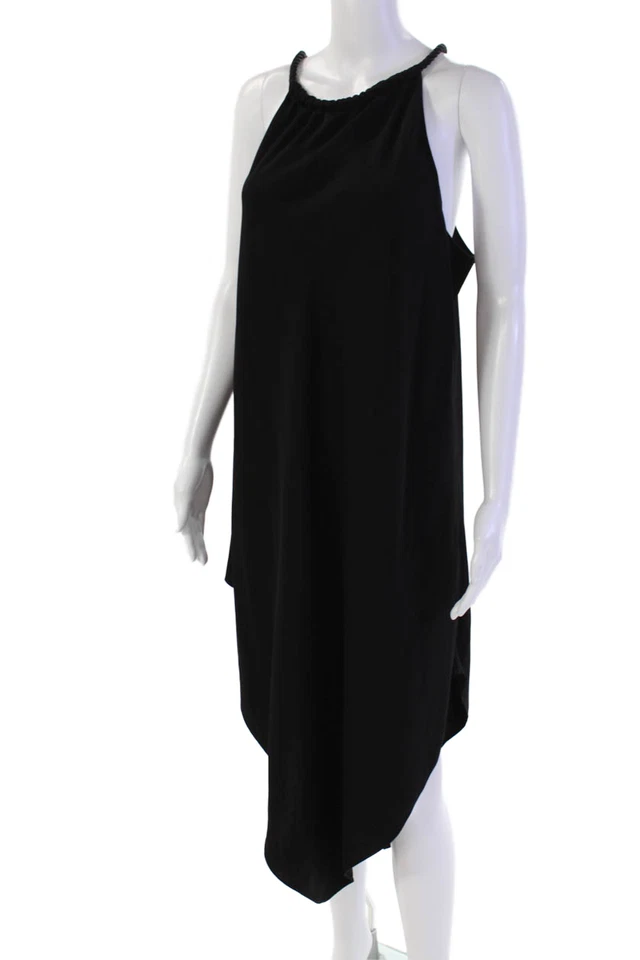 Vestido negro sin mangas drapeado cuello alto negro talla XXL de Rachel Rachel Roy para mujer Foto 2 de 4