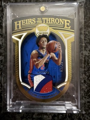 2021-22 Panini Crown Royale Cade Cunningham Heirs To The Throne Patch #2/25 RC