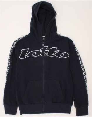 Lotto Jungen Grafik Reißverschluss Hoodie Pullover 9-10 Jahre Small marineblau BF06