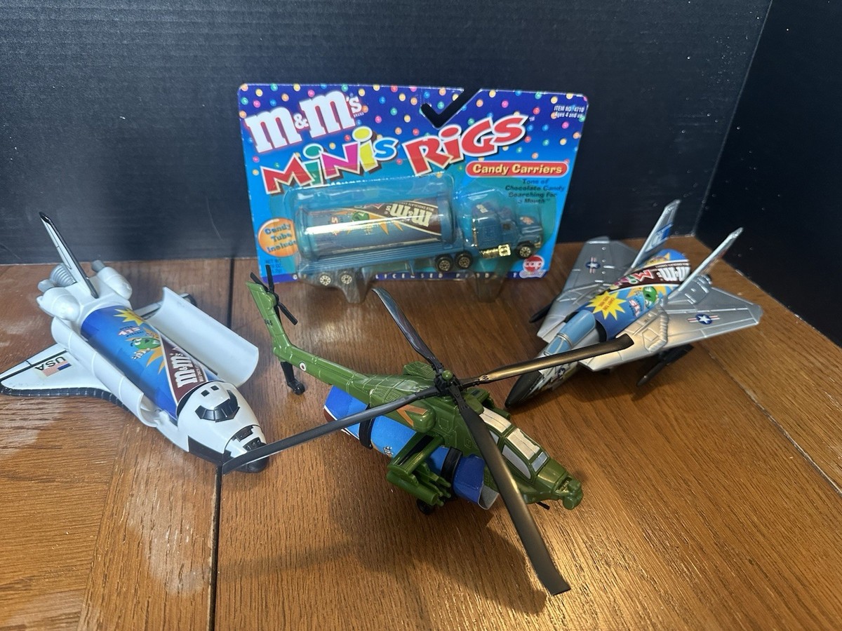M&M's Minis Candy Carriers JET HELICOPTER SPACE SHUTTLE MINI RIG
