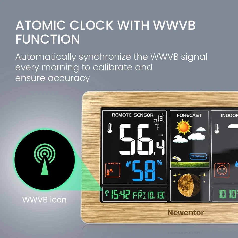 Color Display Weather Station with Atomic Clock - Image 4 of 4