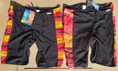DOLFIN Men s Swimming Jammer Shorts Size 38 Training Black NWT Nylon Spand 2 Lot