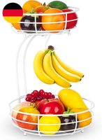 Bomclap Obstkorb Mit Bananenhalter - 2 StöCkig Obstschale Aus Metall - KüChe Abn