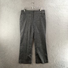 Ann Taylor Loft Curvy Trouser Wide-Leg Dress Pants Womens 12P Gray Mid Rise Zip