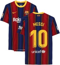 Lionel Messi Barcelona Signed 2020-2021 Home Jersey