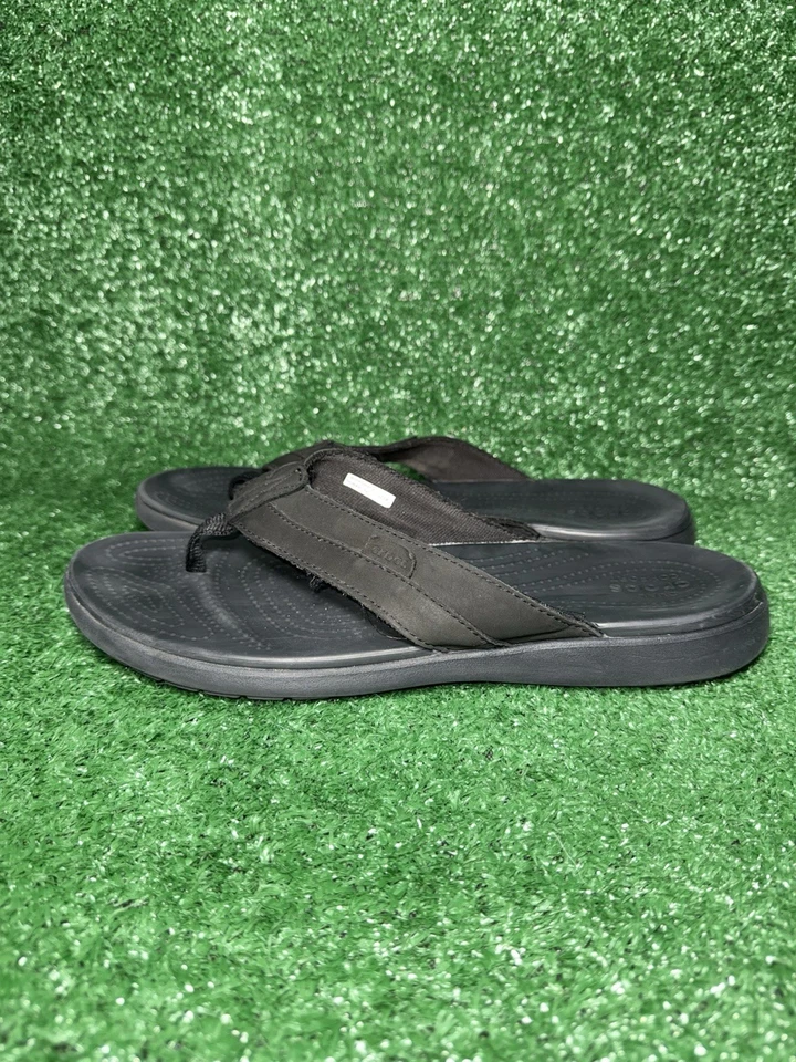 Sandalias cómodas de playa negras Crocs LiteRide Yukon Vista II para hombre talla 13 Foto 4 de 4