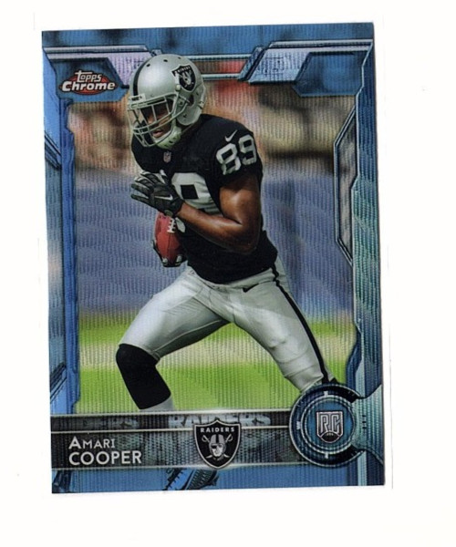 Amari Cooper RC 2015 Topps Chrome Blue Wave Refractor Rookie Card #115
