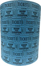 The Ticket Gurus Raffle Tickets 4 Rolls 2000 Double 50/50 Blue
