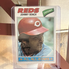 1977 Topps Johnny Bench #70 Cincinnati Reds MLB All-Stars Autographed Card