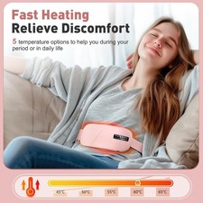 Graphene Heating Menstrual Heat Pad Belt Abdominal Period Pain Relief Massage