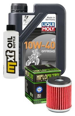 Inspection package MXT 1 liter engine oil Liqui Moly 10W-40 + oil filter Hiflo
