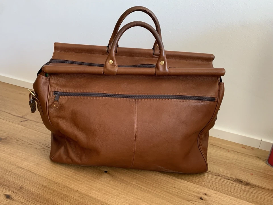 Reisetasche Weekender Leder NP 200€ - Bild 3 von 4